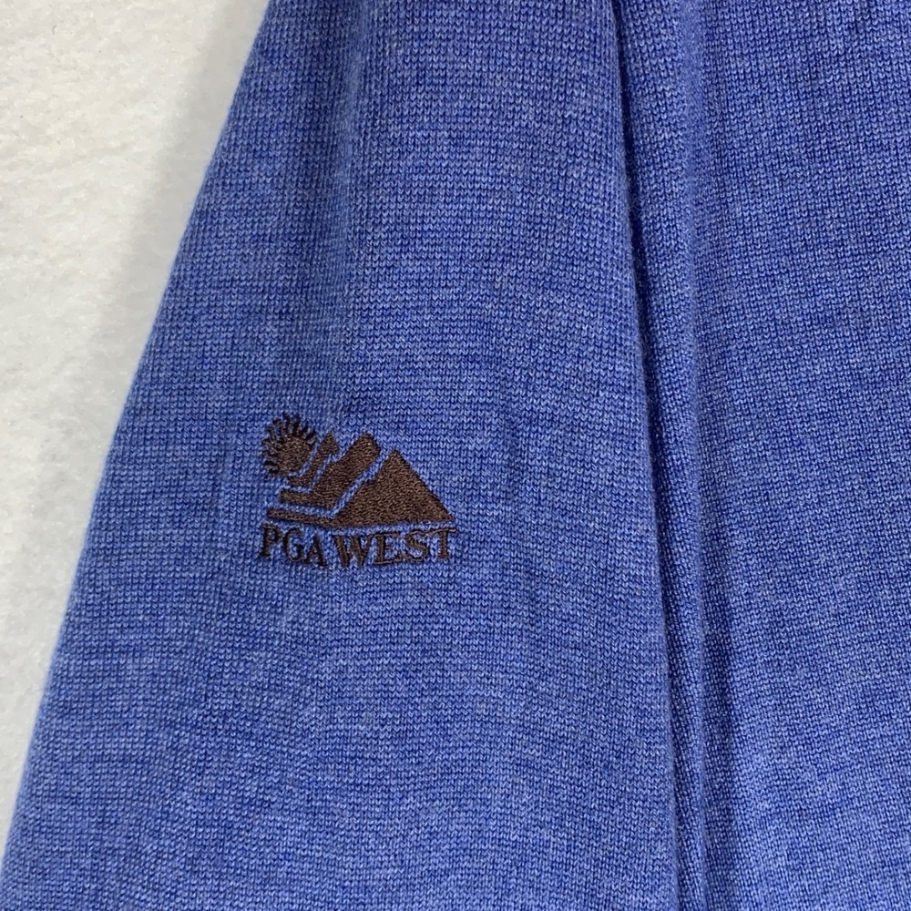 Peter Millar Sweater Men's Large Blue  1/4 Zip Merino Wool Golf Pullover - Picture 6 of 12